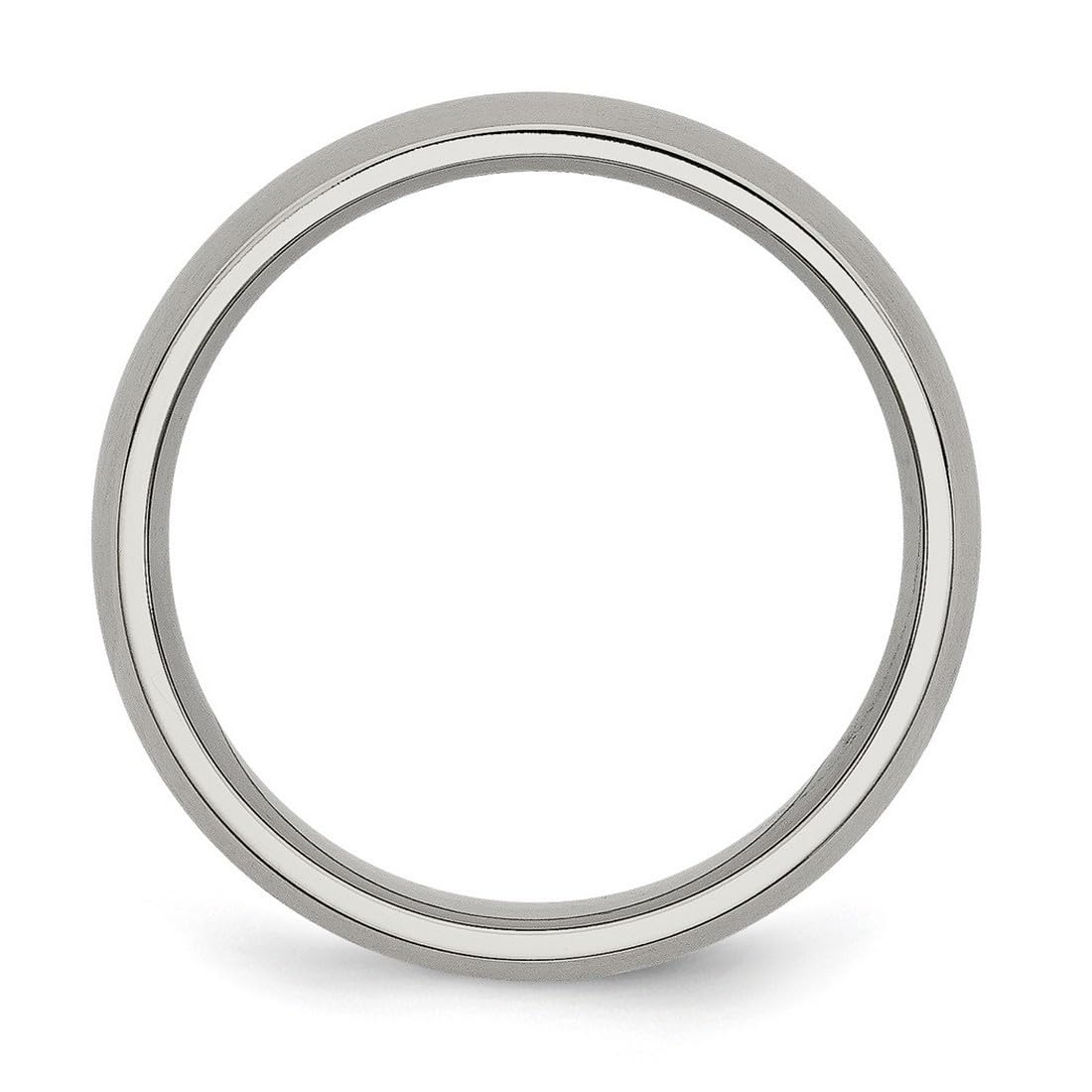 Chisel Titanium Half Round Brushed Comfort-Fit 6mm Wedding Band Ring Size 14.5 Wedding Band for Women and Men