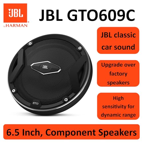 JBL GTO609C 270 Watts 6-1/2" Premium Car Audio Component Stereo Speaker System with Patented Plus One Woofer-Cone Technology