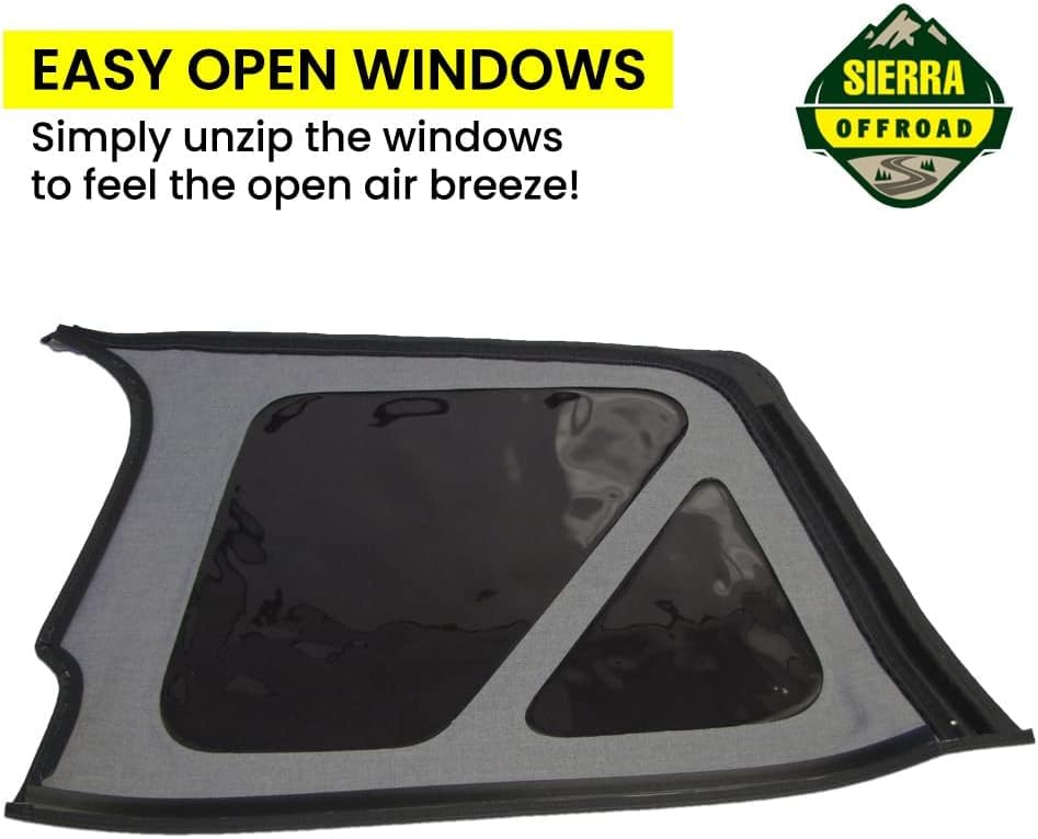 Sierra Offroad Soft Top for 1997 to 2006 Jeep Wrangler TJ - Spice, Sailcloth Vinyl - 2 Door Jeep Soft Top with Rear Plastic Tinted Windows - Factory Precision Fit Replacement - No Upper Door Skins