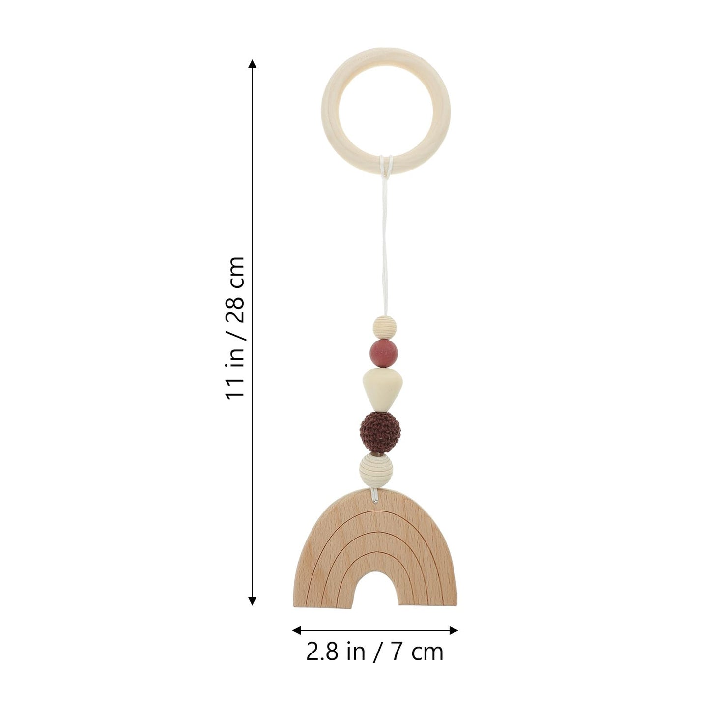 Toddmomy 4Pcs Wood Toys Wooden Hanging Toy Wood Activity Pendant Hanging Sensory Nursery Decor