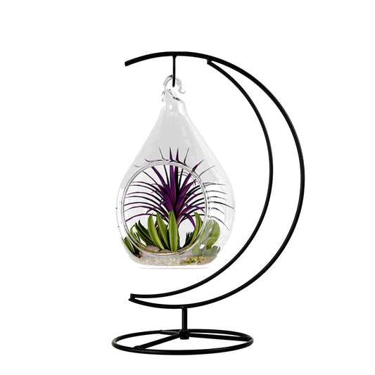 CXLE Ornament Display Stand - Iron Pothook Stand for Hanging Glass Globe, Air Plant Terrarium, Witch Ball, Christmas Ornament and Home Wedding Decoration