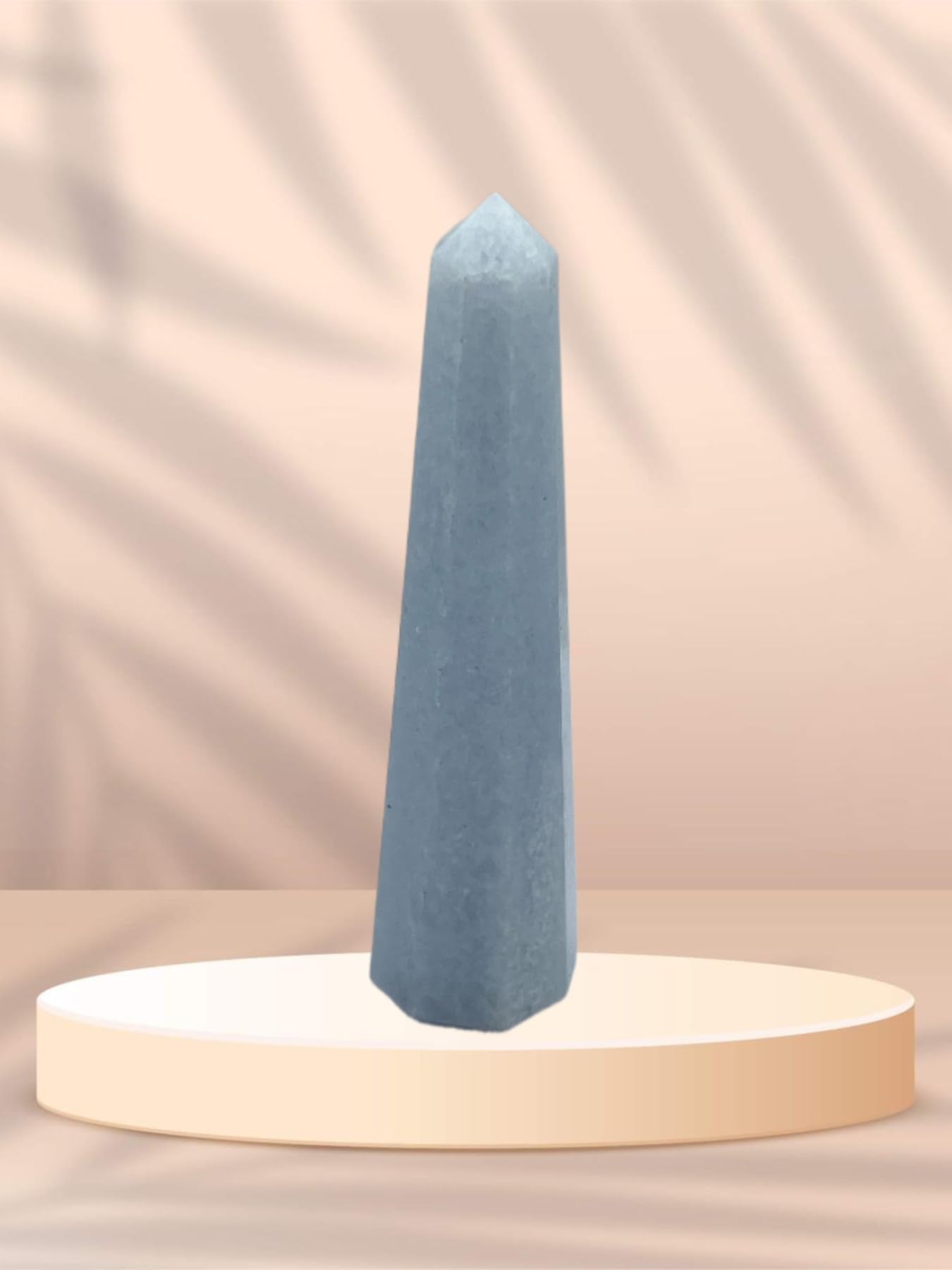 Blue Calcite 3 Inch Gemstones Obelisk Tower Jumbo Facet Aura Rock Crystal Natural Polished Earth Wand Spirit
