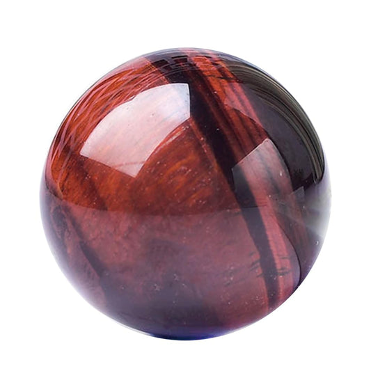 4-5CM/1.58-1.97inch Natural Crystal Red Tiger Eye Ball Quartz Massage Polished Spheres Reiki Healing Exquisite Room Decor Rock Ball Souvenirs Gift(Red Tige Eye, 40-50mm)