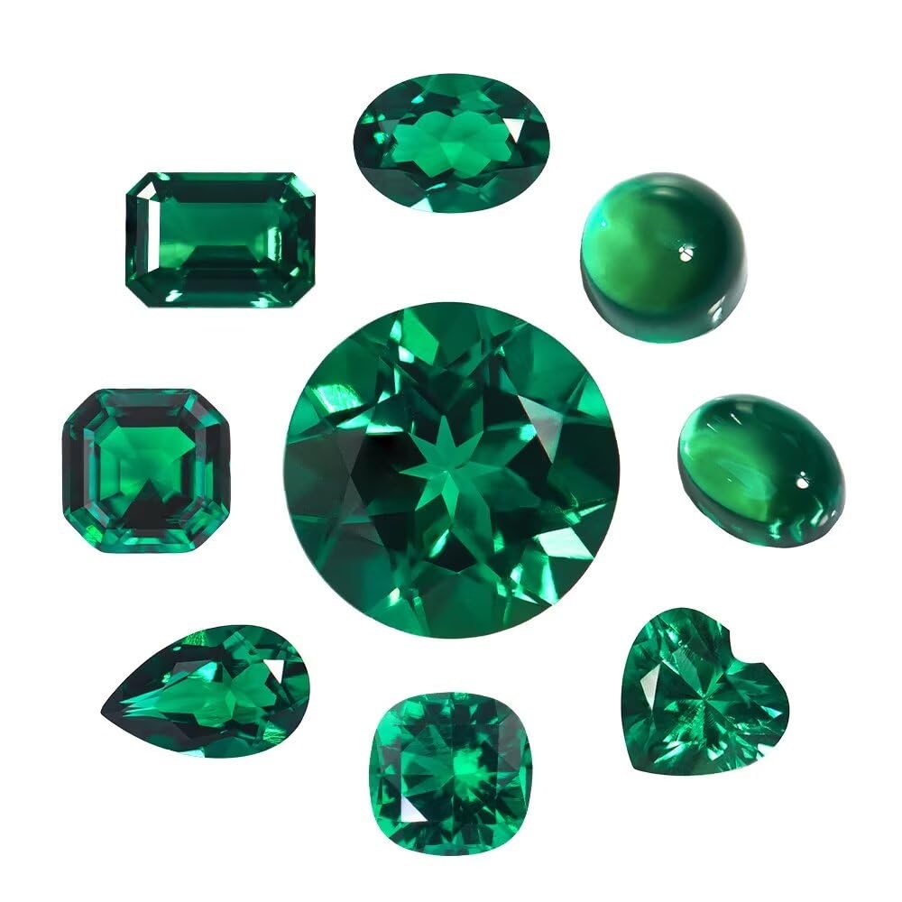 1PCS 6 * 6mm Cushion Laboratory Cultivates Zambian Emerald about 1CT