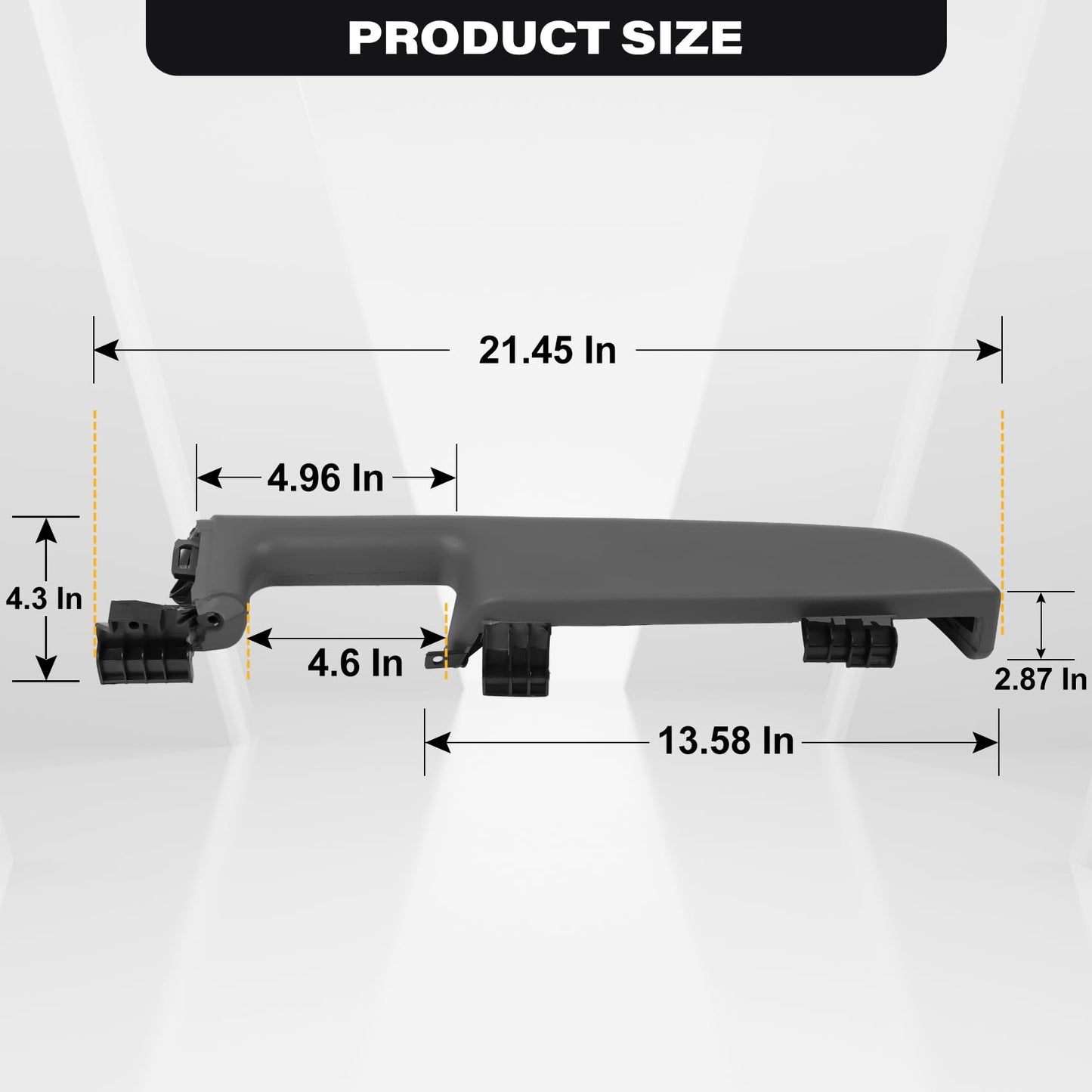 12472876 Front Driver & Passenger Side Door Armrest Handle for 1999-2006 Chevy Suburban Silverado Sierra Tahoe Avalanche Escalade & GMC Yukon, Front Left & Right Door Arm Rest with Handle, Light Gray