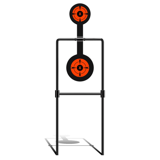 Highwild 3/8 Inch Thick Double Spinner Shooting Targets - Auto Reset Steel Target - for Centerfire Handguns Up to .44 Magnum