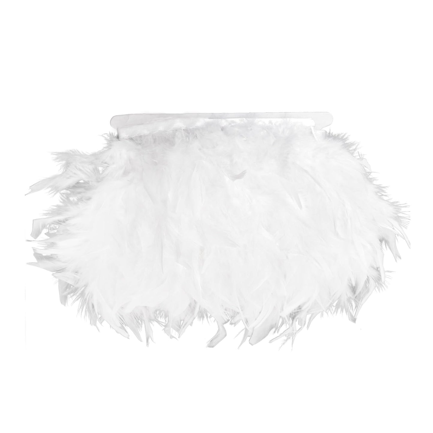 White Turkey Feathers Fringe Trim 5 Yards 4-6inch Fluffy Feather Trim Fashion Dress Sewing Crafts for DIY Handbag Costumes Wedding Decoration