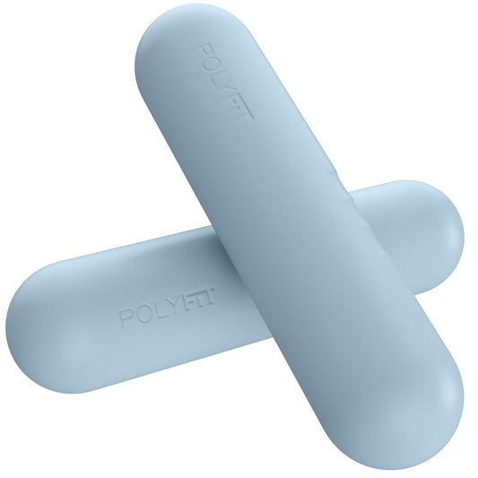 Polyfit Dumbbell Weight Bars for Women - 3.3 LB Each | 6.5 LB Pair - Dumbbell Set for Walking, Yoga, Dance, Barre, Pilates, Cardio, Aerobics - Sky Blue