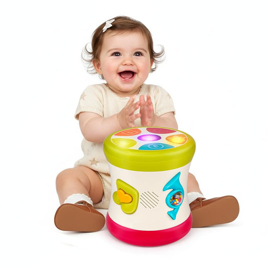 5 in 1 Baby Toy 0-6 Months Musical Early Learning Toy Drum for 1 Year Old with Light Toddler Sensory Toy for 1 2 Year Old Boy Girl Gifts