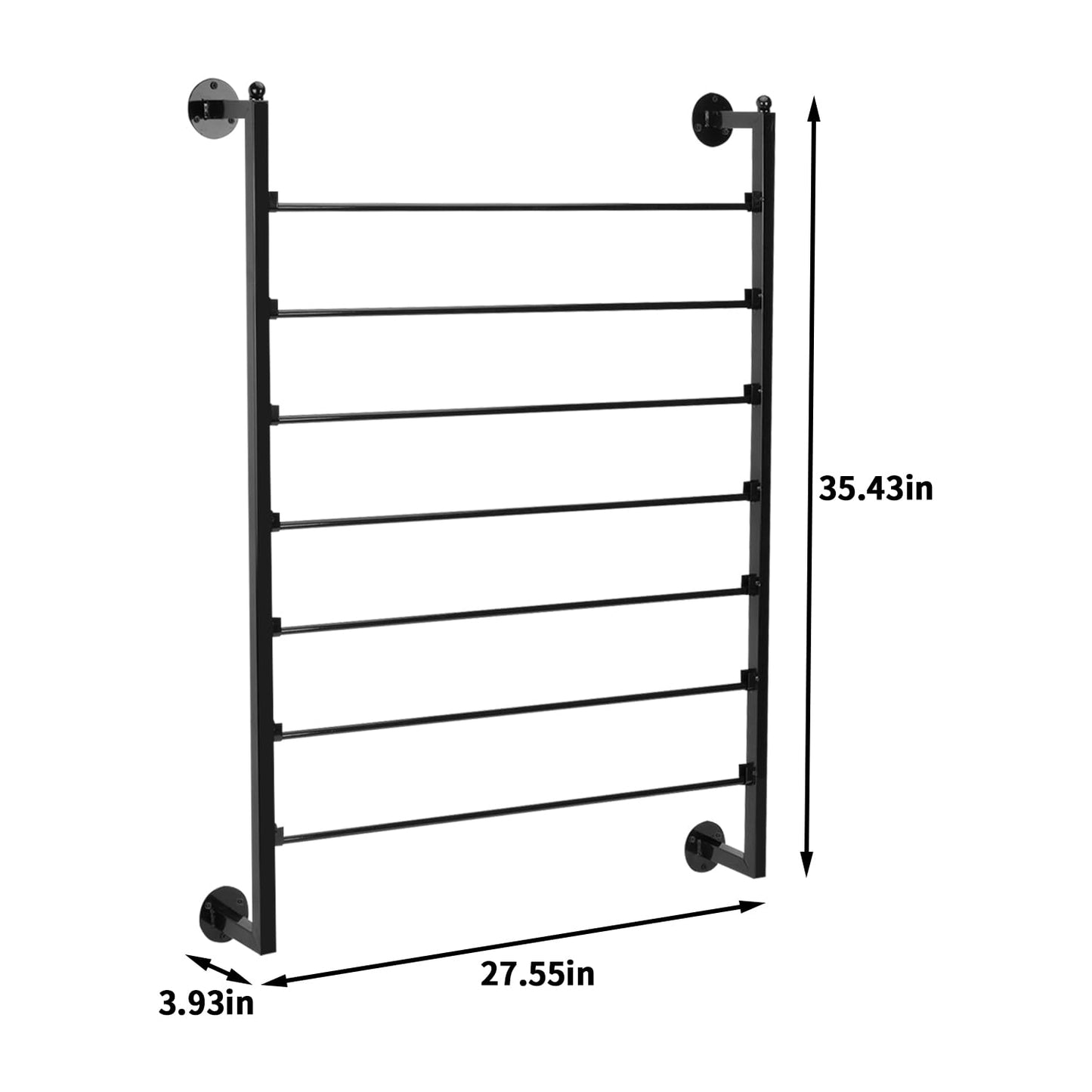 ikare Ribbon Storage Organizer,Wall Mounted Ribbon Organizer,Wrapping Paper Rack,7-Tier Metal Ribbon Storage for Craft Room,Flower Shop,Christmas Gift Wrapping Paper