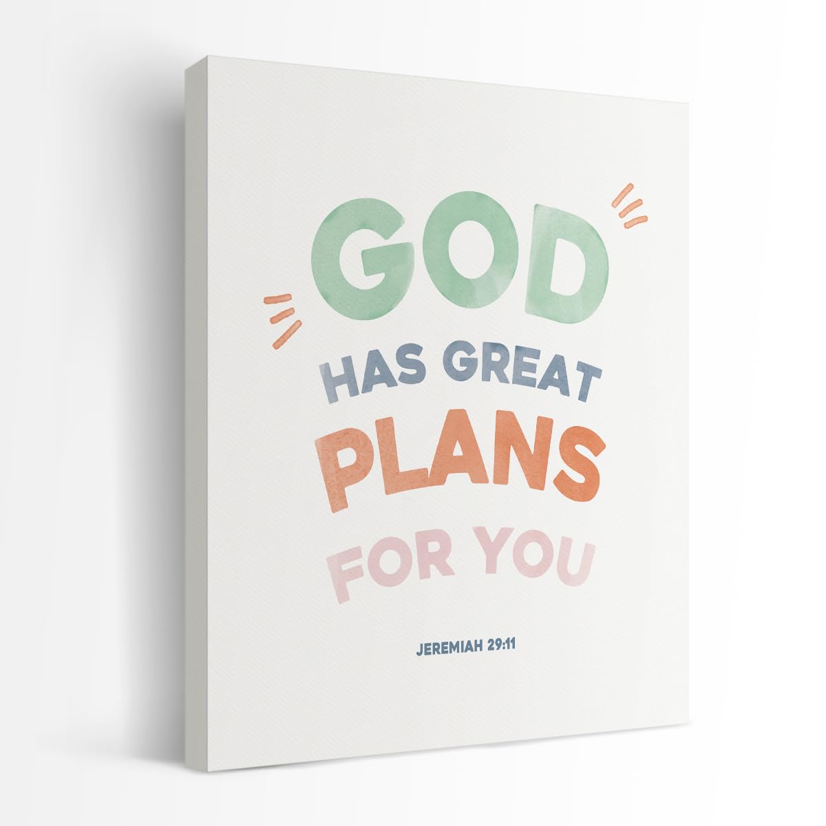 SZERE Bible Christian Boho Canvas Art Decor Posters Prints,Inspirational Bible Verses Room Bedroom Bathroom Playroom Dorm Classroom Canvas Wall Decor Aesthetic for Nursery Kids Teen Girls Gifts,God Has Great Plans For You,11x14 Inch Set of 4 Pcs Christian