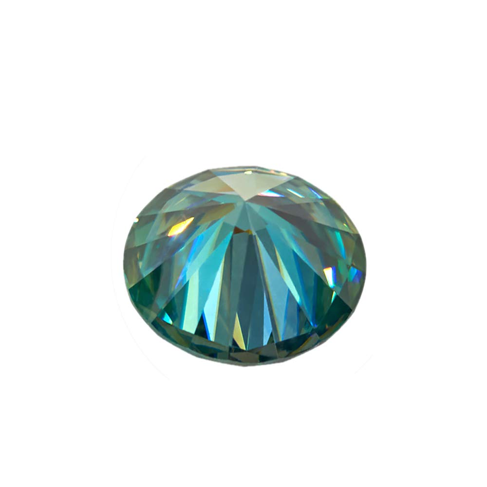 GEMHUB Diamond Loose Stone 2.25 Ct Round Brilliant Cut, Use for Pendant/Ring Genuine Moissanite Green Loose Gemstone