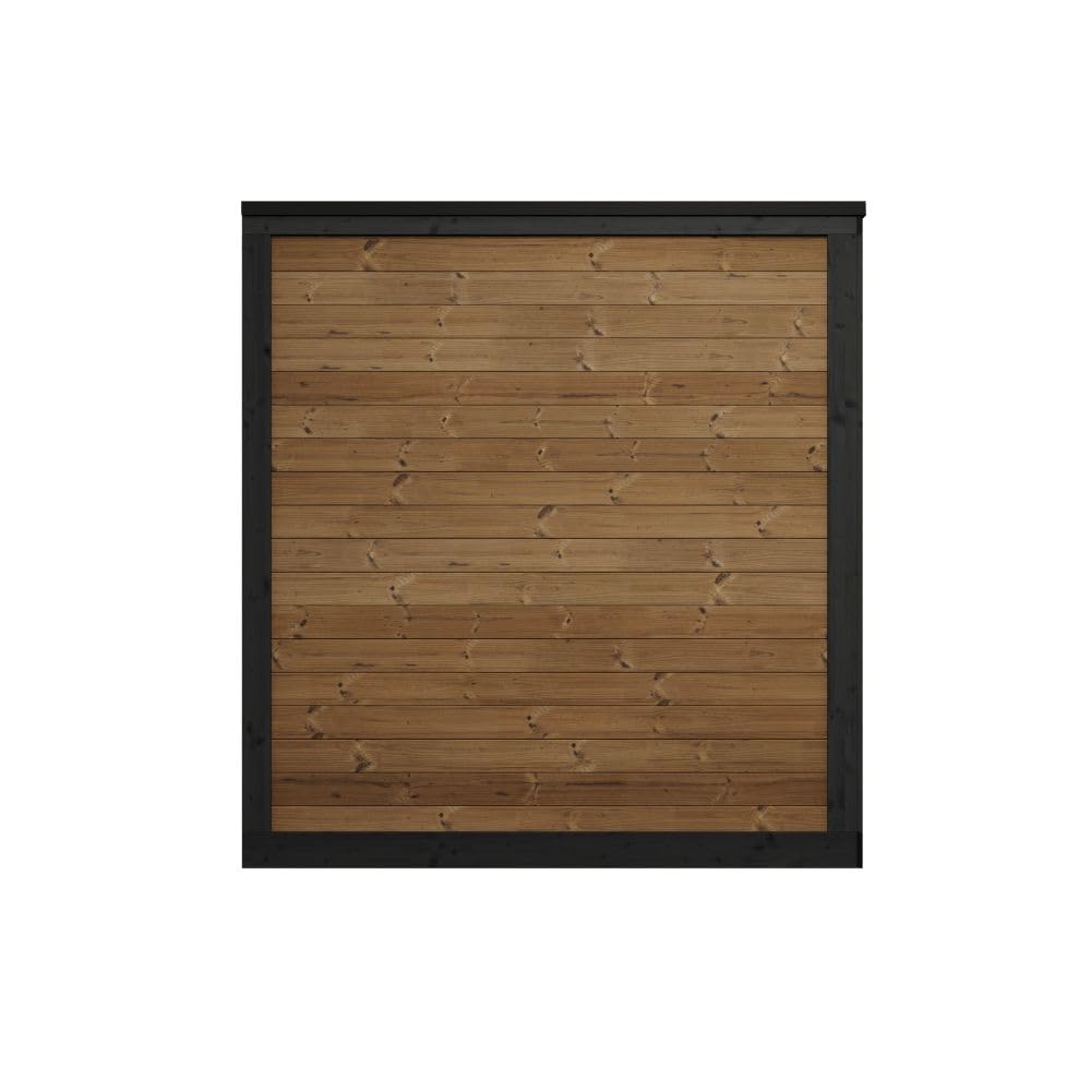 saunalife GL4 Outdoor Sauna Kit, Garden Luxury-Series Outdoor DIY Sauna Kit, Thermo-Spruce, up to 4 Persons Bundles (Sauna Heater and Sauna Stones Included) (HIVE MINI 6 WiFi - Wood)
