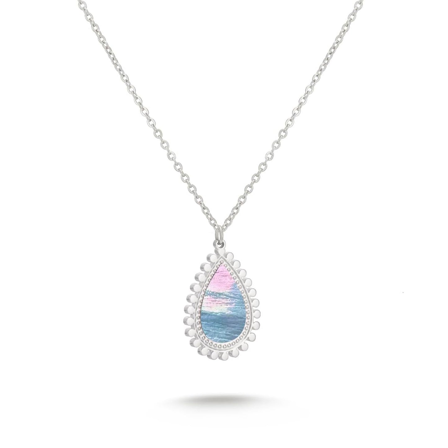 Milan Chiva 14K Gold Plated Black Agate layered Stacked Necklace for Women, Dainty Trendy Non Tarnish Circle Pendant Charm Necklaces Fashion Jewelry for Women Waterproof MNS-1008BK