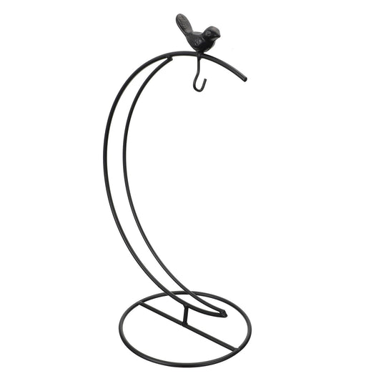 Garneck Moon-shaped Bird Iron Frame Display Stand for Indoor Decor Plant Terrarium Stand Ornament Hanger String