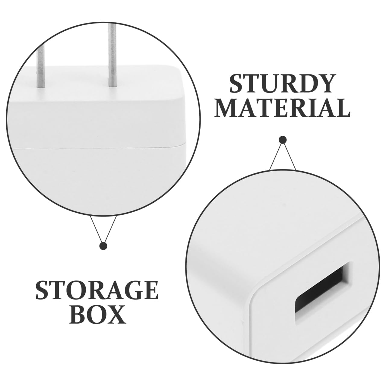 Homoyoyo Fake Plug Storage Secret Stash Compartments Charger Pill Box Hidden Storage Case Disguised Adapter Money Jewelry Safe Container for Store Money, Valuables, Jewelry, Pills, Coin
