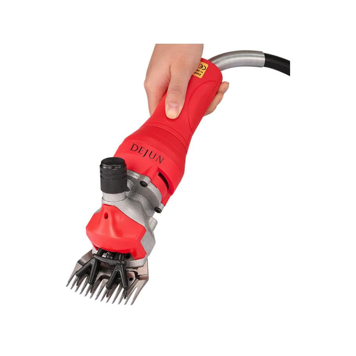 DEJUN Electric Sheep Clippers, 110V Professional Sheep Shears 1000W Wool Shearing Machine with 2 Blades (Red)