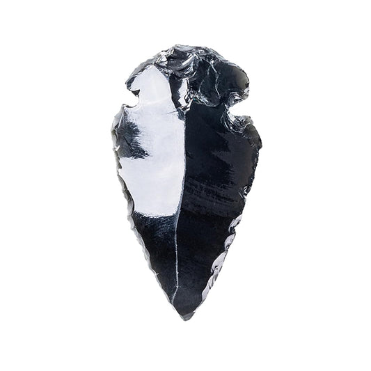 2" Black Obsidian Arrowhead with Carry Pouch, Natural Crystal and Healing Stone Flint Rock Arrow Head, Arrowhead Agate Stones for DIY Project Craft Point Jewelry Making