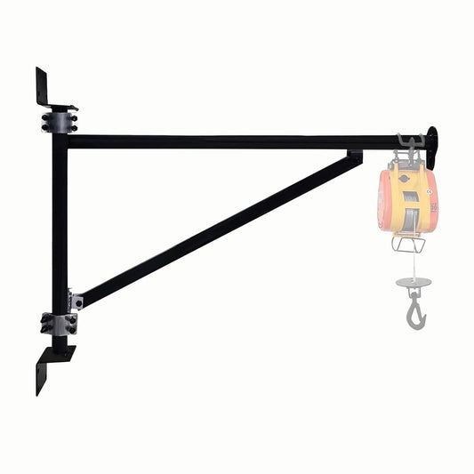 BIGalleons 660lb Wall Mount Jib Crane - Heavy Duty Steel Construction, 180° Rotation, 48" Reach, Professional Hoist Bracket for Workshop & Garage (Black)