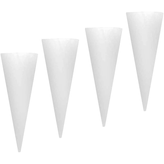 QCdeSoulBLV 4Pcs Wall Vase, Cone Shaped Hanging Glass Wall Planter 6x2in Plant Terrarium for Hydroponics Plants Bathroom Home Office Living Room Decor