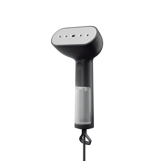 Steamery Handheld Clothes Steamer Cirrus Core, 1350W, Steam Output 0.74 oz/min, Heat up in 15 Seconds, Dry Steam Technology, Hanging Loop, Visible Water Tank, Portable, Scandinavian Design, Black