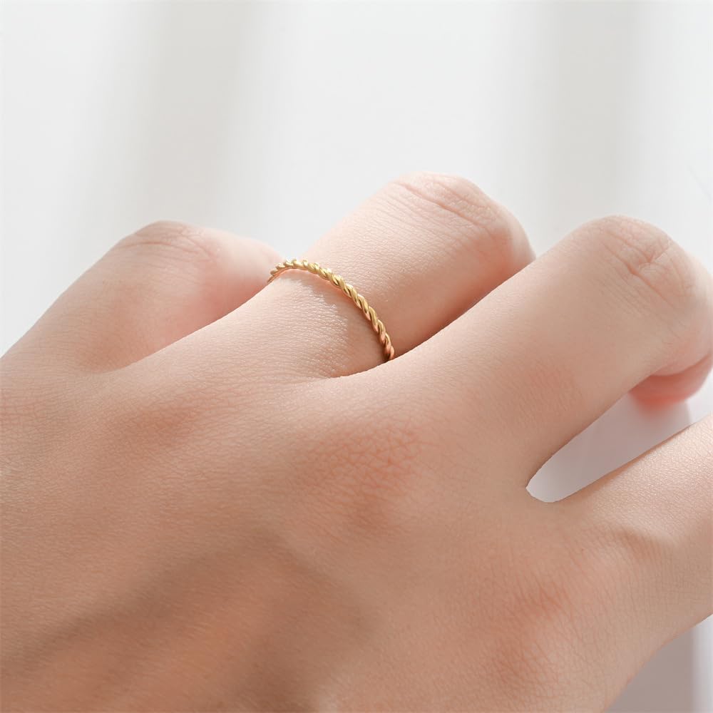 LIU JUN Copper Tensor Ring For Women, Pure Copper Tensor Solid Twisted Handmade Health Rings Set For Women Men Fashion Energy Jewelry Gifts (pure copper, 6)