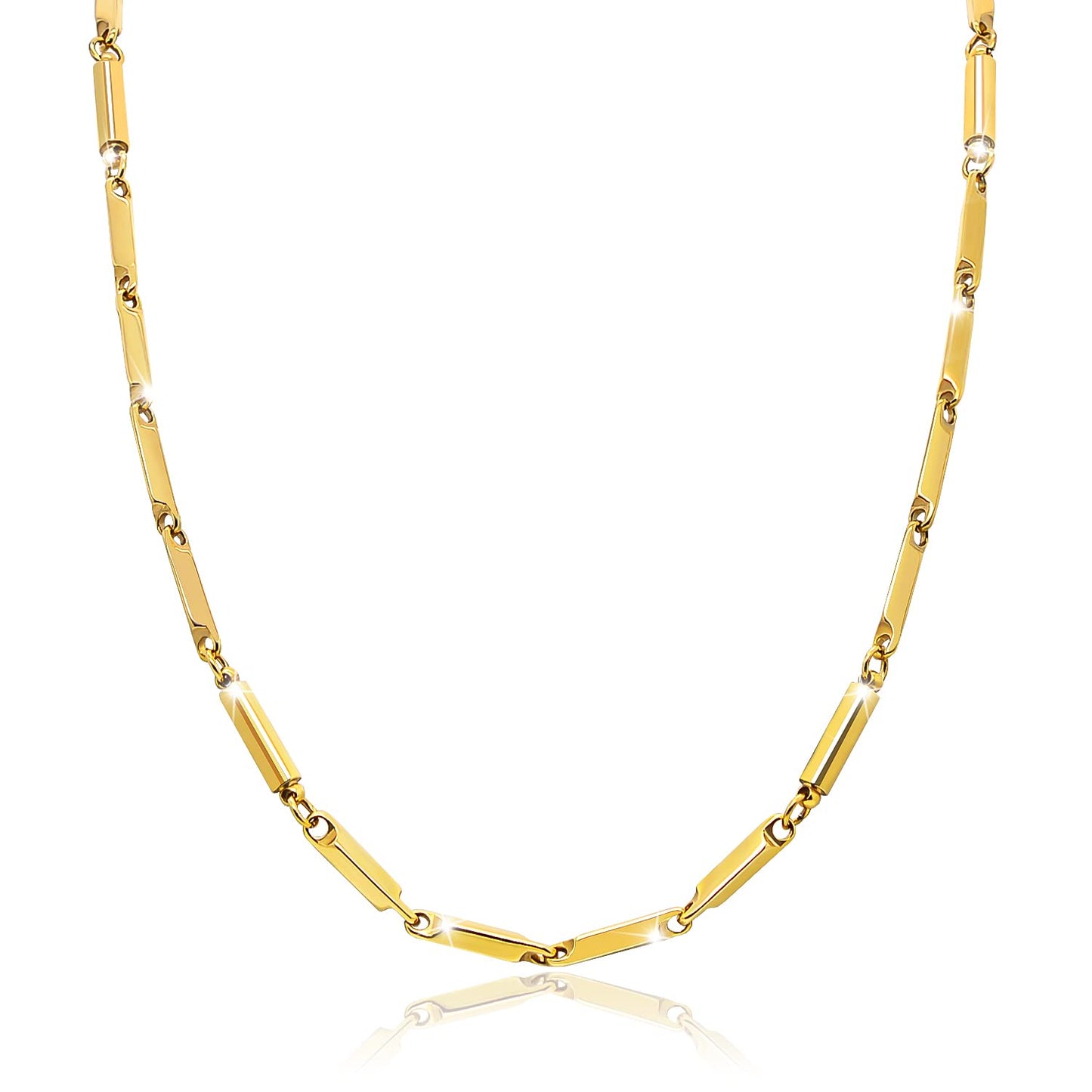 JEROOT Titanium Steel Magnetic Necklace for Women Men Unisex, 6 Ultra Strength Column Magnetic Necklace for Neck Shoulder and Back, Necklace with Jewelry Gift Box