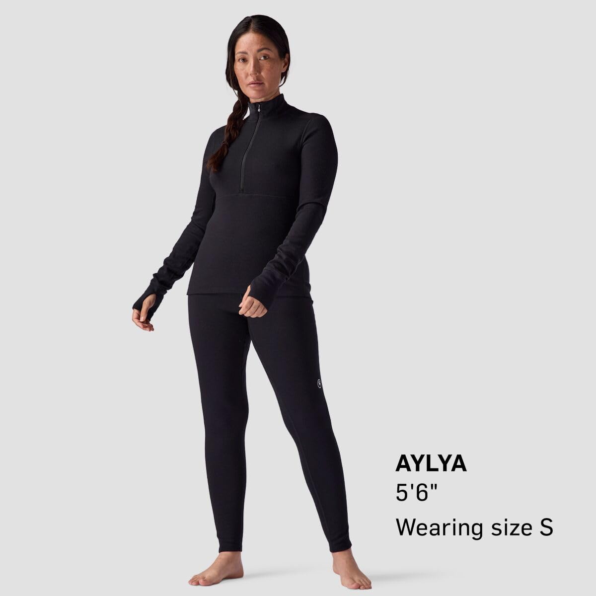 Backcountry, Cedars RWS Merino Mid-Wt Baselayer 1/4-Zip Top - Women's, Black, XL