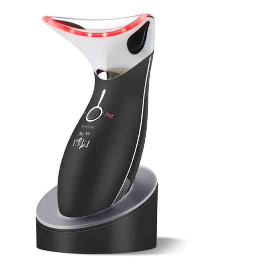 Ms.W Red Light Neck Face Massager, Facial Massager with Hot & Cold Modes for Skin Care, Vibration for Skin Tightening and Rejuvenation