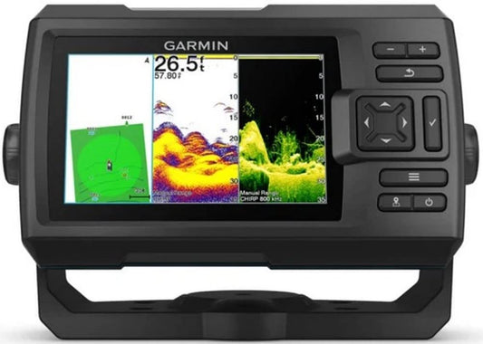 Garmin 010-02551-00 STRIKER Vivid 5cv Fishfinder With GT20 Transducer and Protective Cover, 5-inch Color Display, 800x480 Pixels Resolution, Vivid Scanning Sonar Color Palettes, High-sensitivity GPS
