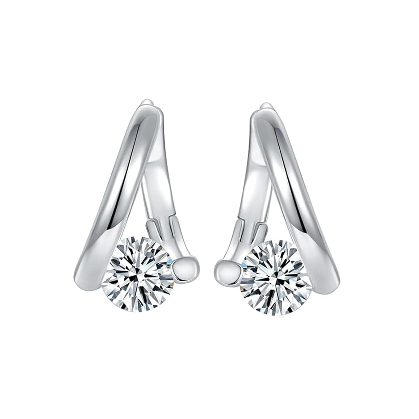 Lymphatic Earrings for Women Halolux Lymphvity Germanium Drainage Therapy Negative Ion Lymph Detox Earrings Jewelry (Silver)