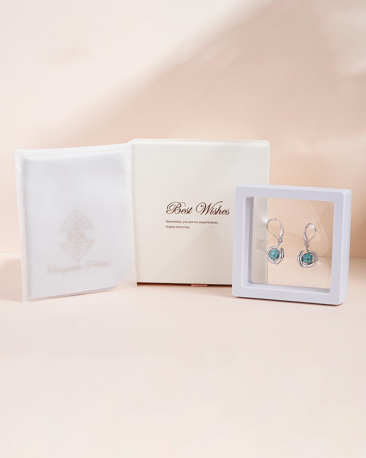 Turquoise Jewelry for Women-Genuine Turquoise Leverback Earring 925 Sterling Silver Dangle Drop Earrings Vintage Gifts for Valentine/Mother's Day/Christmas