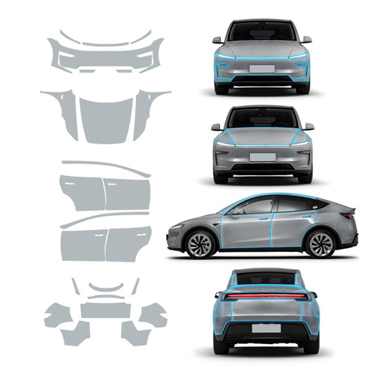 Suitable for 2025 2026 Tesla ModelYJuniper Body pre-Cutting 8.5 MIL TPU PPF high-Definition Transparent car Scratch self-Healing External Accessories pre-Cutting Paint Protective Film.