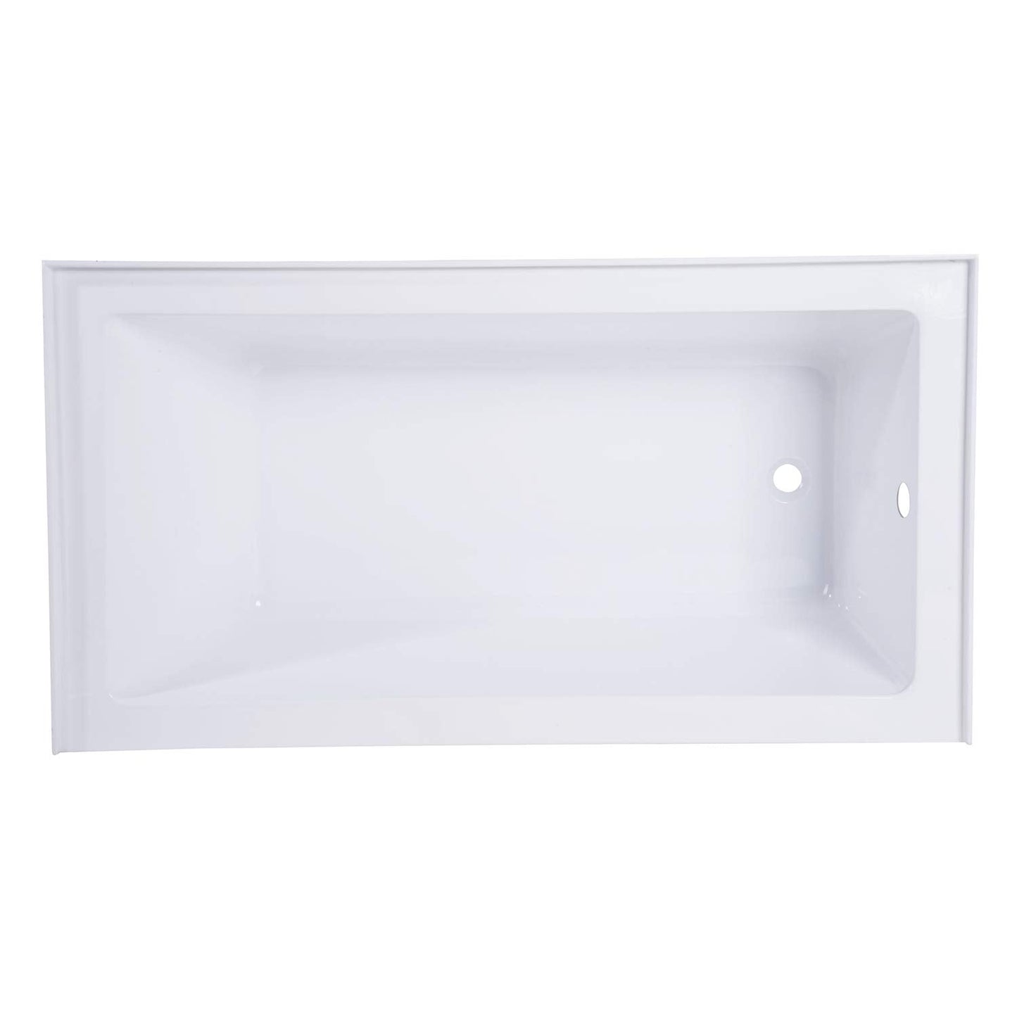 Kingston Brass VTAP543022R Aqua Eden Alcove Tub, White