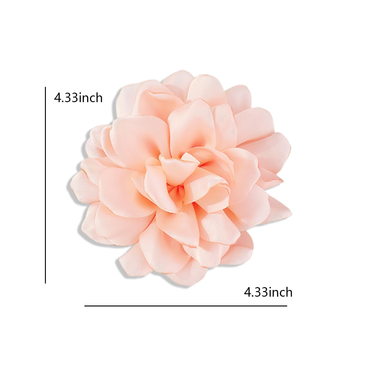 Elegant Large Cloth Flower Brooches Big Camellia Flower Pin for Women Dainty Cloth Fabric Rose Brooches Dress Skirt Scarf Hat Pins Clothing Decoration Accessories (Pink 2)