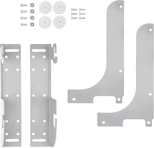 5WB-DMKIT Metal Door Shelf Mount Silver Kit for 5wb1 5wb2 5cw2 Organizer Basket Series RV Pull Out Wire Baskets Cabinet Kitchen Cookware Organizers Waste Containers