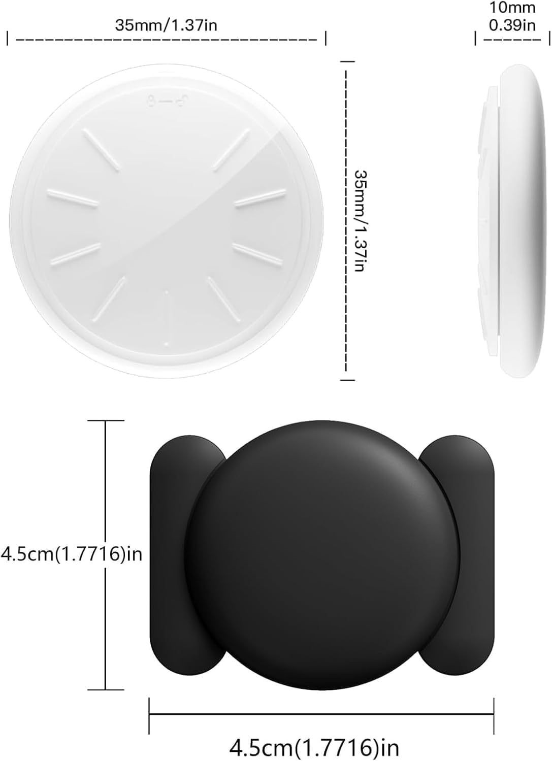 GPS Tracker for Vehicles,Real Time GPS Tracker for Car Work with Apple Find My(iOS Only),No Monthly Fee Hidden Mini Tracker Device for Vehicles (Black,2PCS)