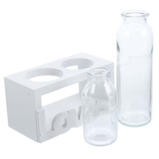 Parliky Glass Plant Vase Stand Air Plant Holder Propagating Vase Terrarium for Indoor Decor