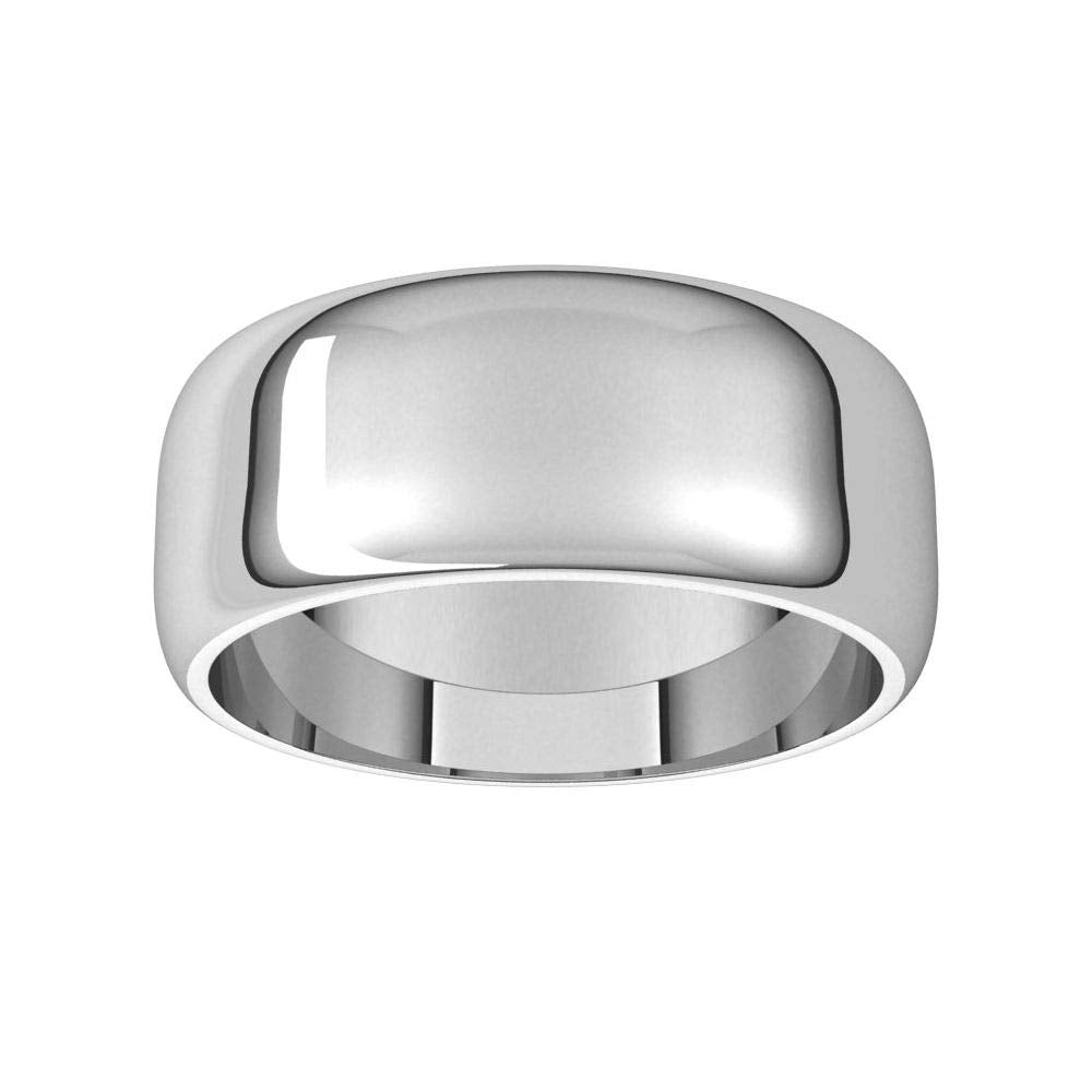Sonia Jewels Solid 925 Sterling Silver 8mm Wedding Band Ring Mens Heavy Thick Classic Plain Traditional - Size 10