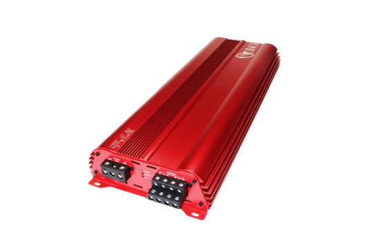 DOWN4SOUND JP34 AB RED 4 Channel Car Audio Amplifier | 590W RMS Class AB Power Amp | Car Stereo Speaker Amplifier | High-Performance Automotive Sound