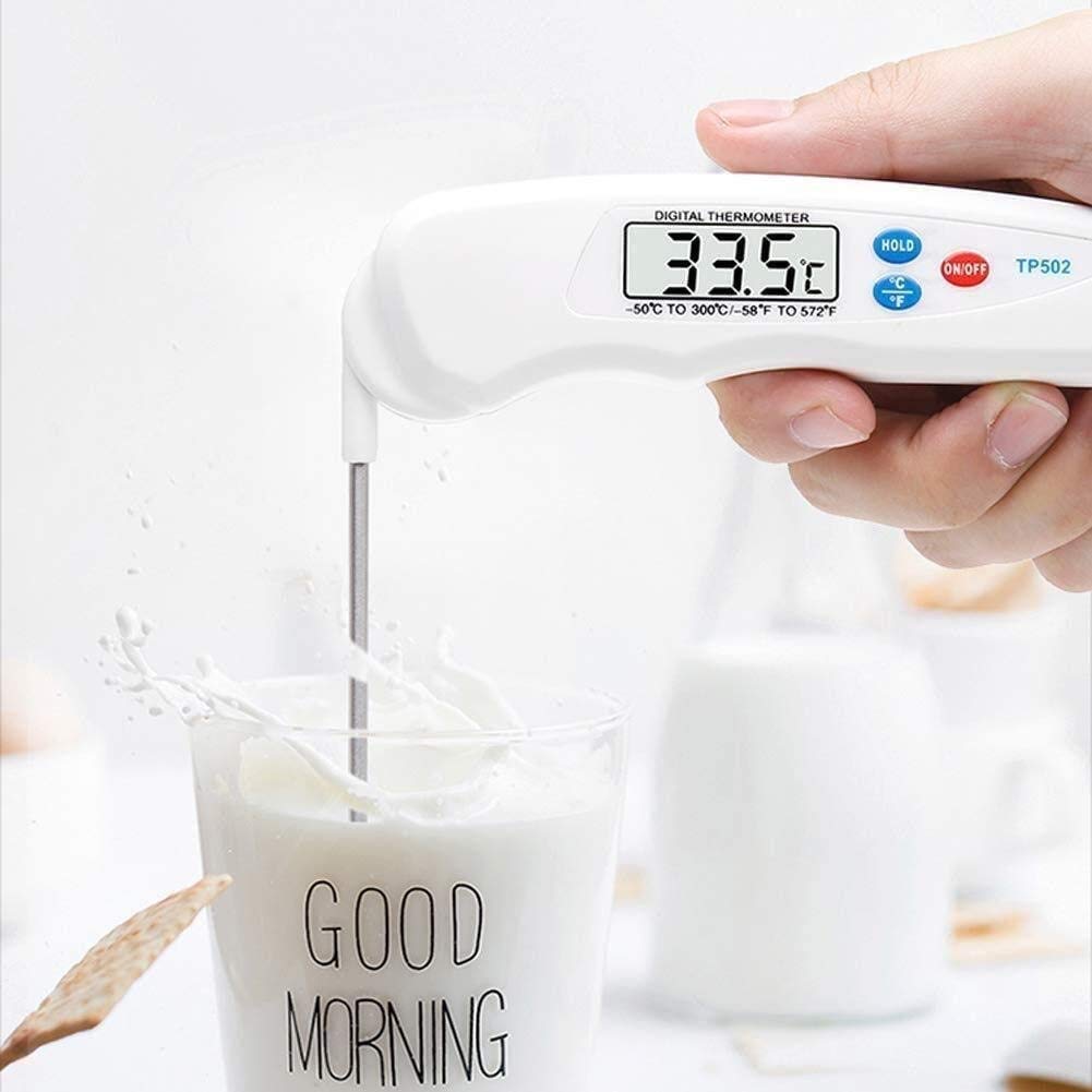 NCRD Meat Thermometer for Cooking Food Thermometer Digital Instant Read Kitchen Cooking Thermometer with Backlight LCD for Grilling/BBQ/Baking/Candy/Liquids/Oil