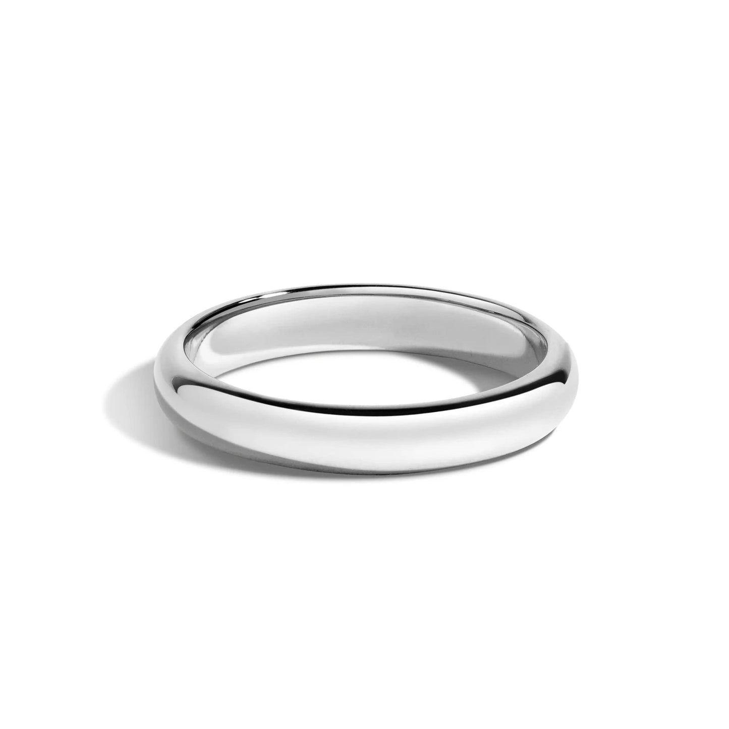 Tioneer Jewelry | Sterling Silver Plain Dome Wedding Band | Wedding Band for Women & Men | Sterling Silver Jewelry, Silver, 3mm, Size 5