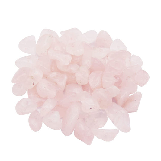 450PCS Pink Quartz Irregular Chip Stone Beads 5-8mm Gemstones Crystal Loose Bead for Jewelry Making Bracelet Necklace DIY Craft Finding