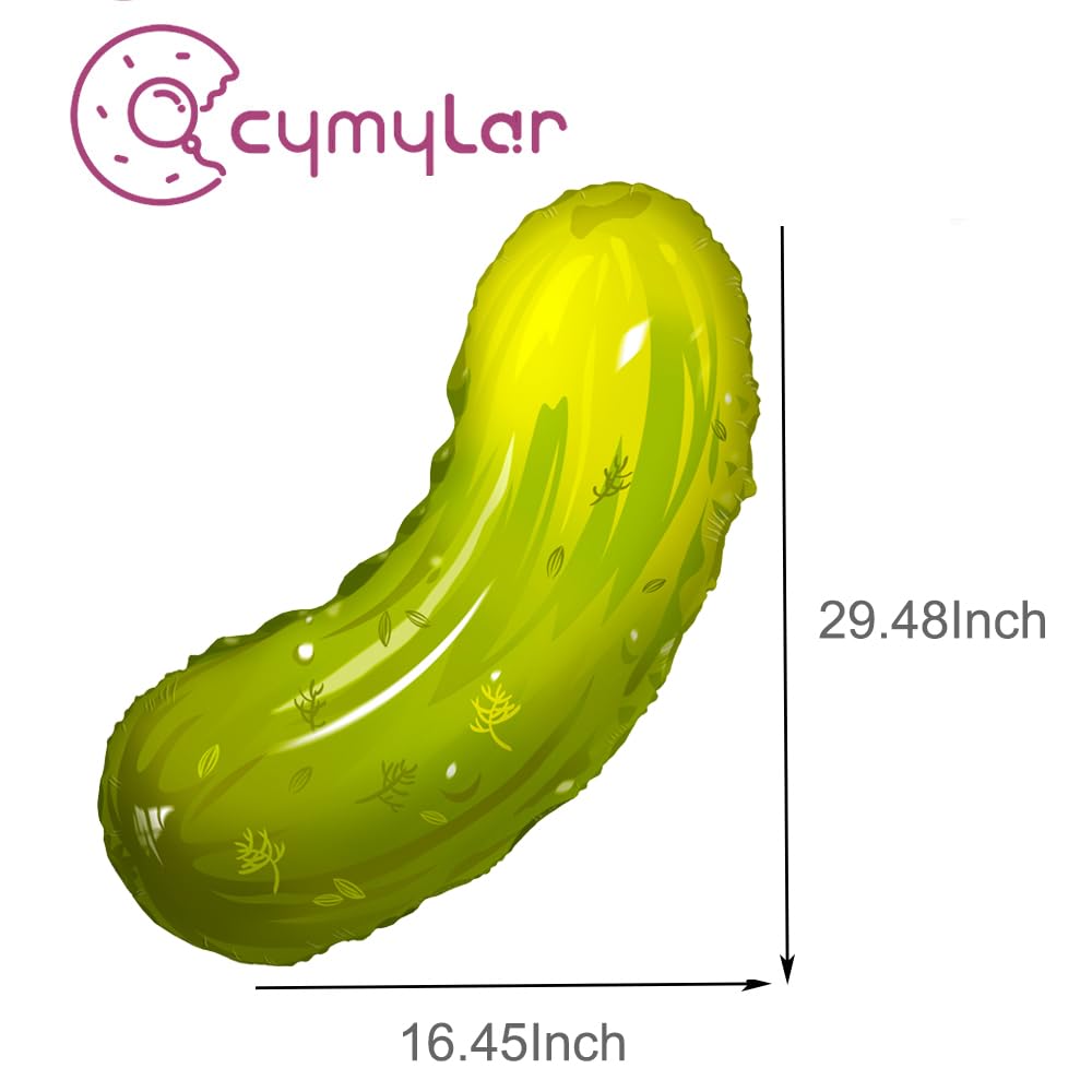 Pickle Party Decorations,Green Dill Pickle Balloons,Cucumber Funny Balloons for Picklesburgh, The Big Dill Party,Last Pickle Shell Ever Tickle Bachelorette,Graduation Decor,Summer Picnic BBQ Supplies