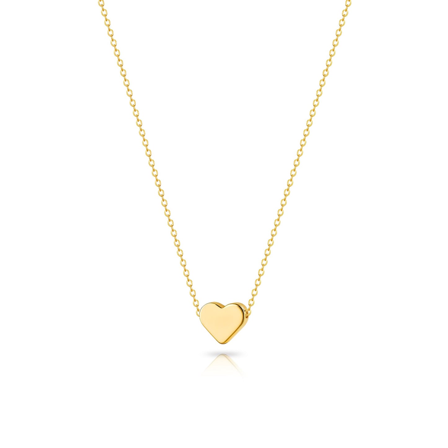 Zeffy Heart Necklace for Women 14k Gold Plated Cute Necklaces Trendy Dainty Love Heart Choker Necklaces Dainty Simple Gold Jewelry Gifts