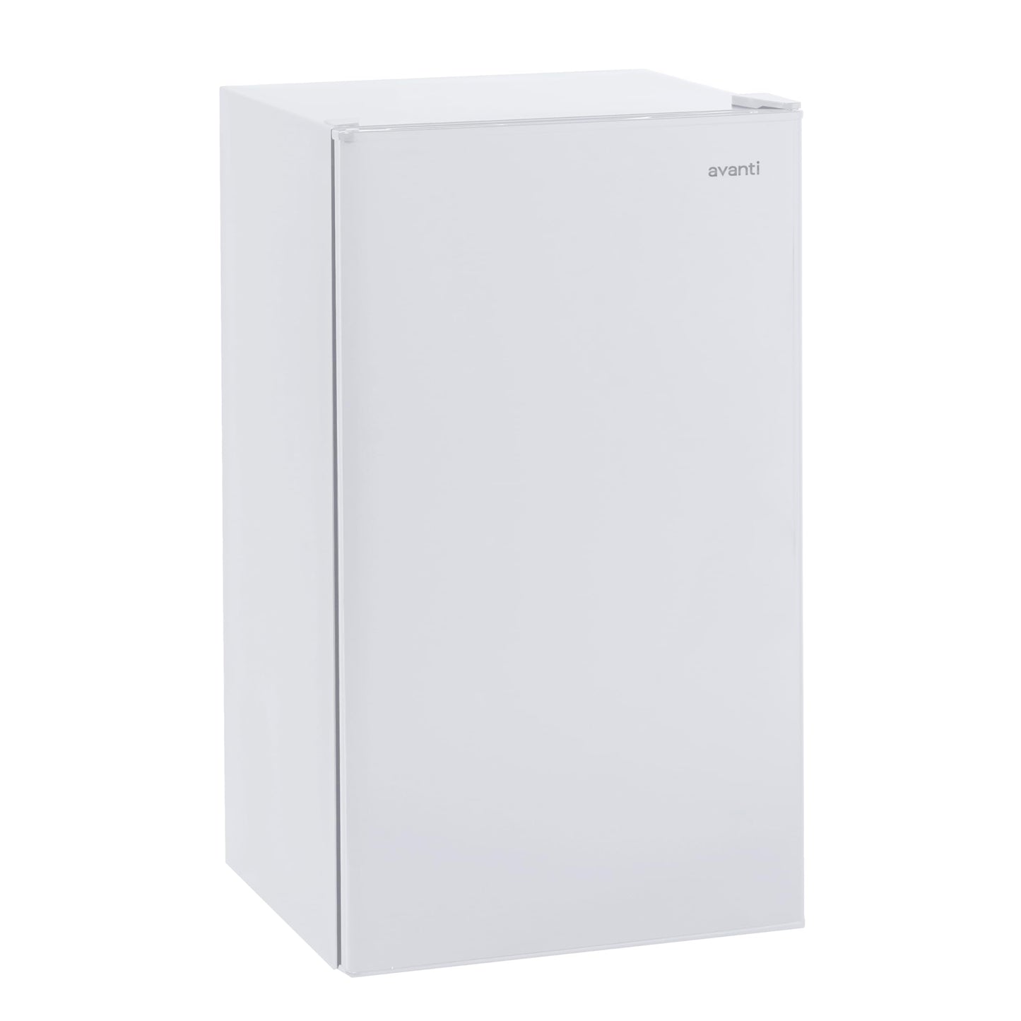 Avanti Mini Fridge Compact Refrigerator for Home Office or Dorm with Reversible Recessed Door, Adjustable Door Bins and Glass Shelves with Adjustable Temperature Control, 3.2-Cu.Ft., White