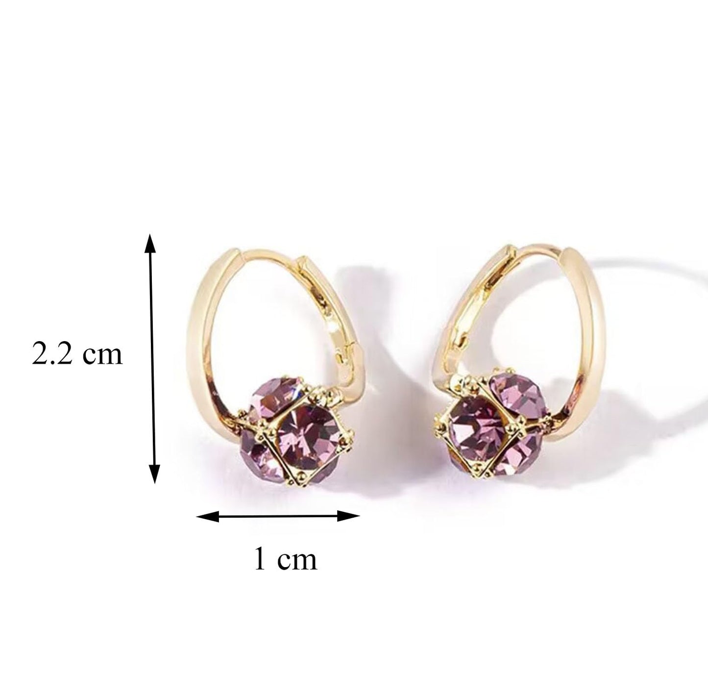 Lymphvity Earrings for Women Lymphvity Germanium Earrings Histone Lymphvity Acupuncture Earrings Atheniz Lymphatic Earrings Lymphatic Drainage Earrings Dainty CZ Zircon Lymphatic Drainage Earrings (Purple)