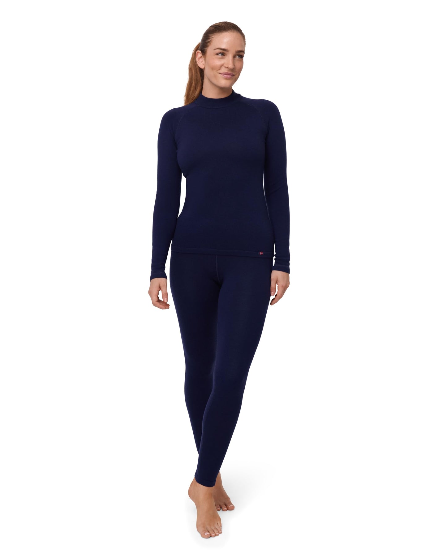 DANISH ENDURANCE Merino Wool Base Layers Women, Women's Thermal Sets for the Extreme Cold, Dark Navy, Large
