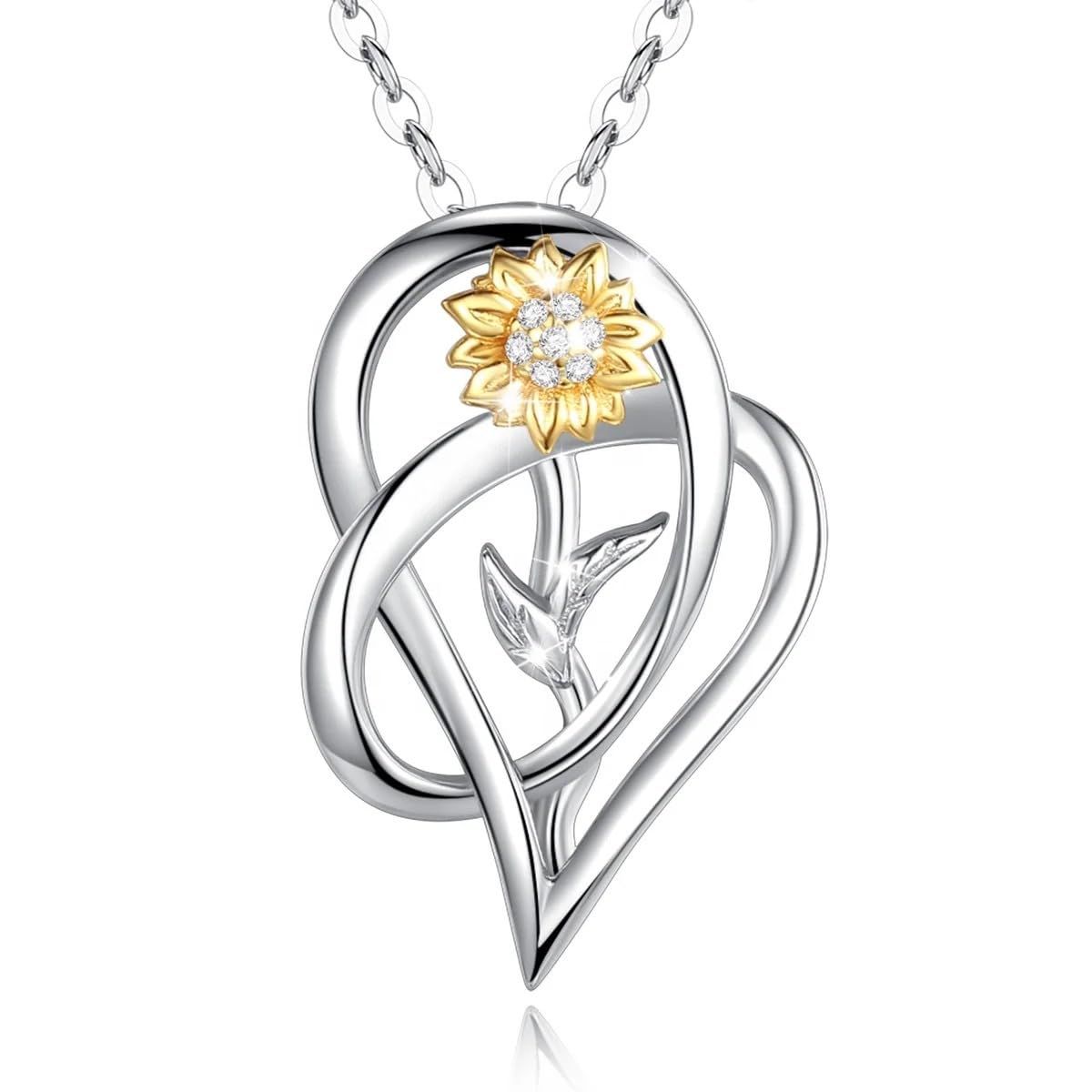 CCJM Sunflower Necklace for Women,Mothers Day Anniversary Birthday Christmas Gifts,You Are My Sunshine Sunflower Necklace Gift for Mom Wife Girlfriend Sister Daughter Granddaughter