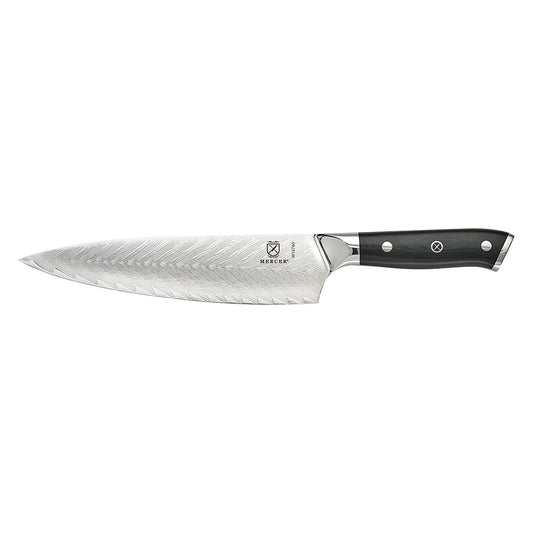 Mercer Culinary M13780 Premium Grade Super Steel, 8-Inch Chef's Knife w/Leaf Pattern Blade, G10 Handle